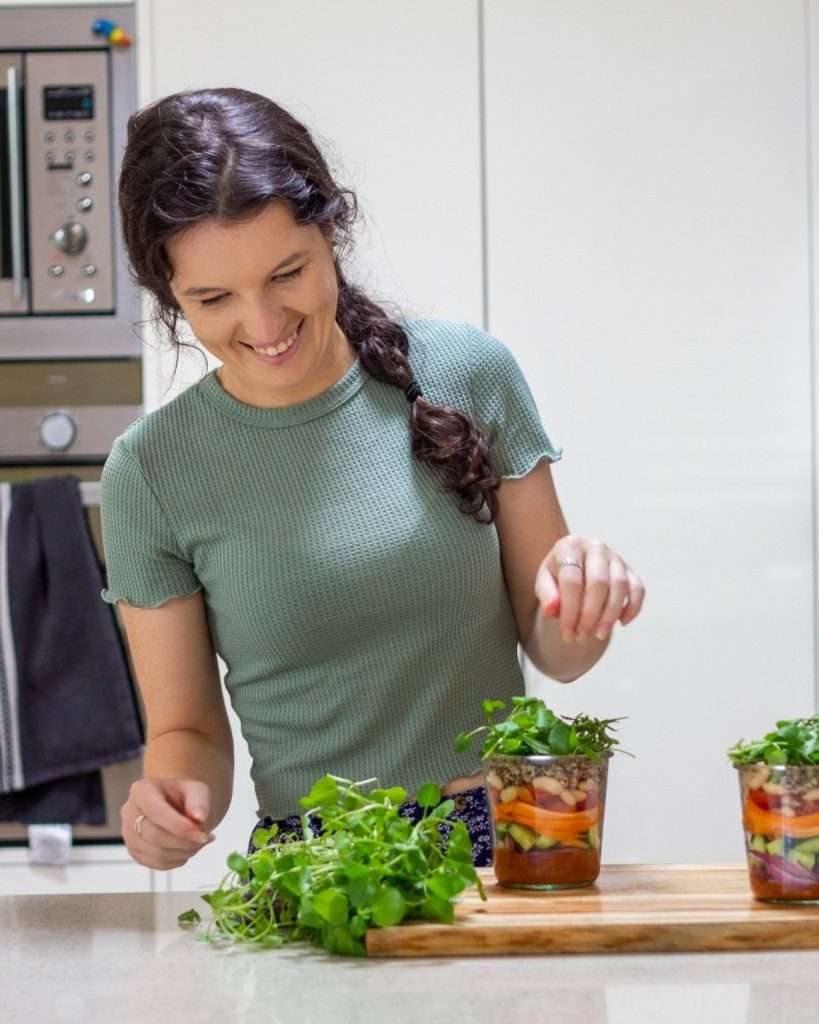 cartiona built by plants founder making salad cups