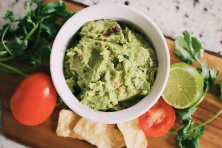 mexican guacamole in a mini bowl